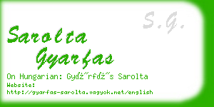 sarolta gyarfas business card